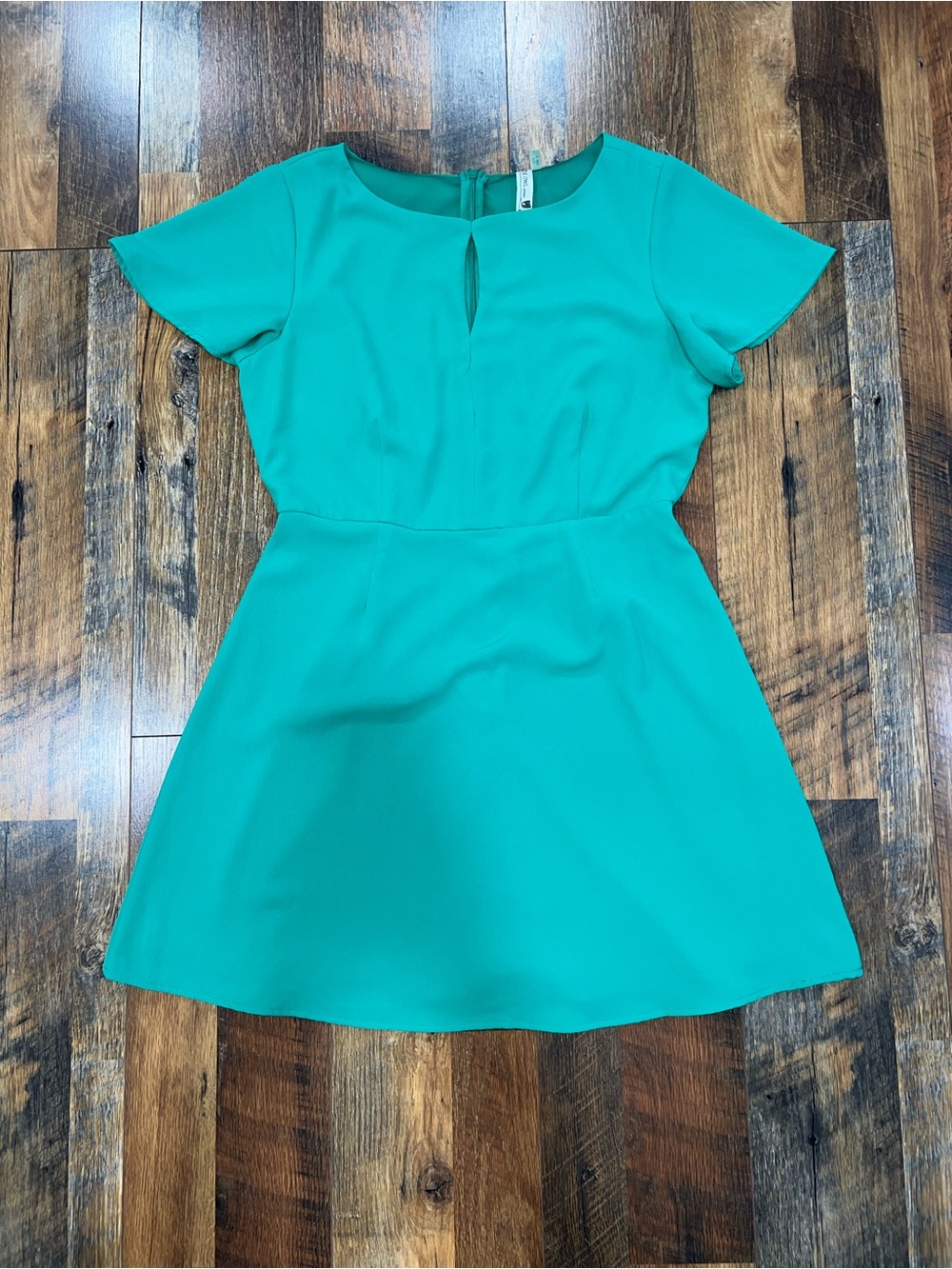 Pink Owl Teal Short Sleeve Mini Dress